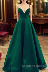 Satin Empire Evening Prom Dresses Lace Up Back